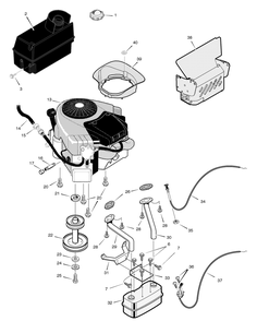 Engine Mount Assembly Diagram and Parts List for 461604X99A 2004 Briggs and Stratton Lawn Tractor